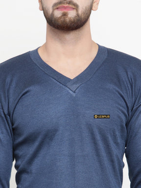 MEN'S SOLID V-NECK THERMAL TOP