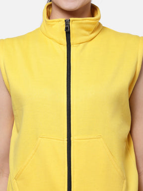 UZARUS Women's Half Sleeves Cotton Fleece Premium Jacket
