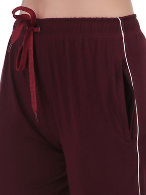 Women's Cotton Three Fourth Capri Shorts With Two Zippered Pockets