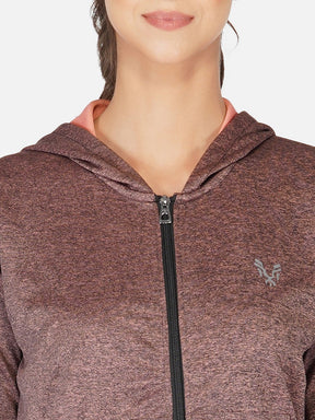 Uzarus Women's Hooded Sports Gym Training Jacket
