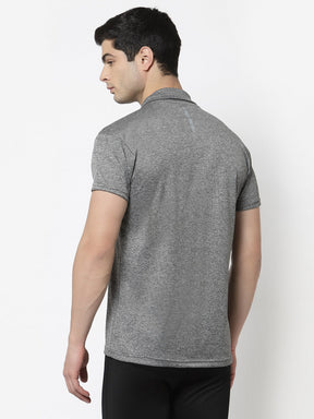 UZARUS Men's Dry Fit Sports Gym Polo T-Shirt