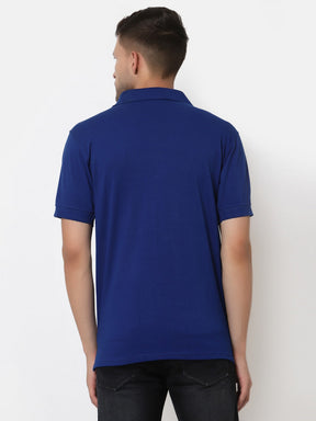 Men's Solid Cotton Regular Fit Polo T-Shirt