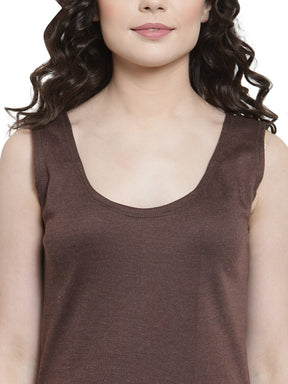 WOMEN'S CUT SLEEVES THERMAL TOP AND BOTTOM SET