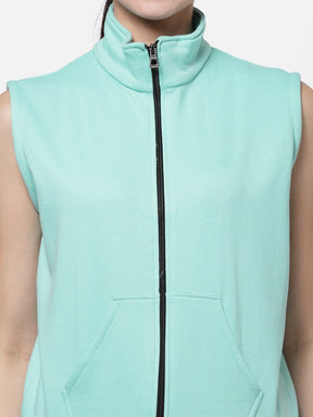 UZARUS Women's Half Sleeves Cotton Fleece Premium Jacket