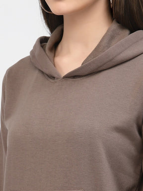 UZARUS Women's Cotton Fleece Latest Stylish Sweatshirt Hoodie