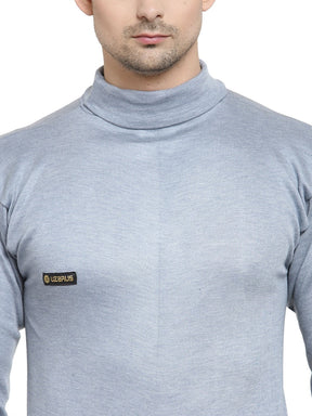 MEN'S SOLID HIGH NECK THERMAL WEAR TOP