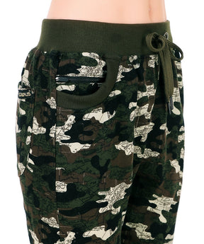 Women's Cotton Three Fourth Capri Shorts With Two Zippered Pockets