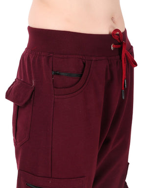 Women's Cargo Capri Shorts With 9 Zippered Pockets