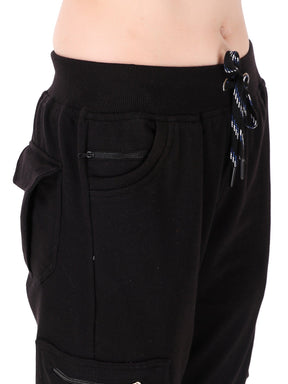 Women's Cargo Capri Shorts With 9 Zippered Pockets