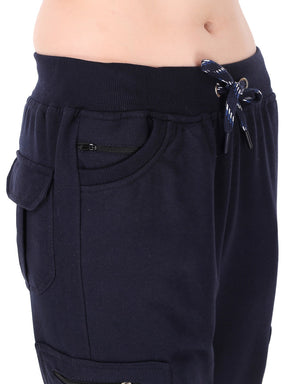 Women's Cargo Capri Shorts With 9 Zippered Pockets