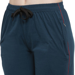 Uzarus Women's Cotton Track Pants With 2 Zippered Pockets