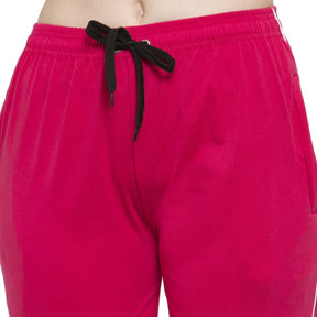 Women's Cotton Three Fourth Capri Shorts With Two Zippered Pockets