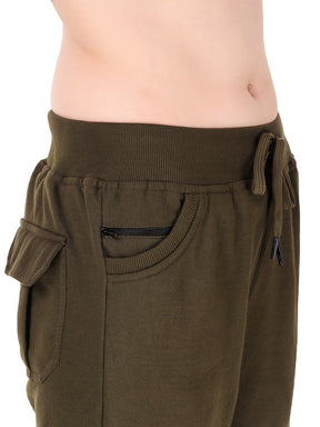 Women's Cargo Capri Shorts With 9 Zippered Pockets