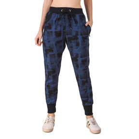 Women's Cotton Slim Fit Joggers Track Pants with 2 Zippered Pockets
