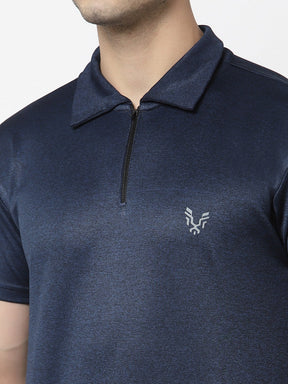 UZARUS Men's Dry Fit Sports Gym Polo T-Shirt