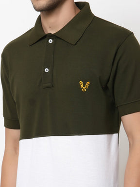 Men's Solid Cotton Regular Fit Polo T-Shirt